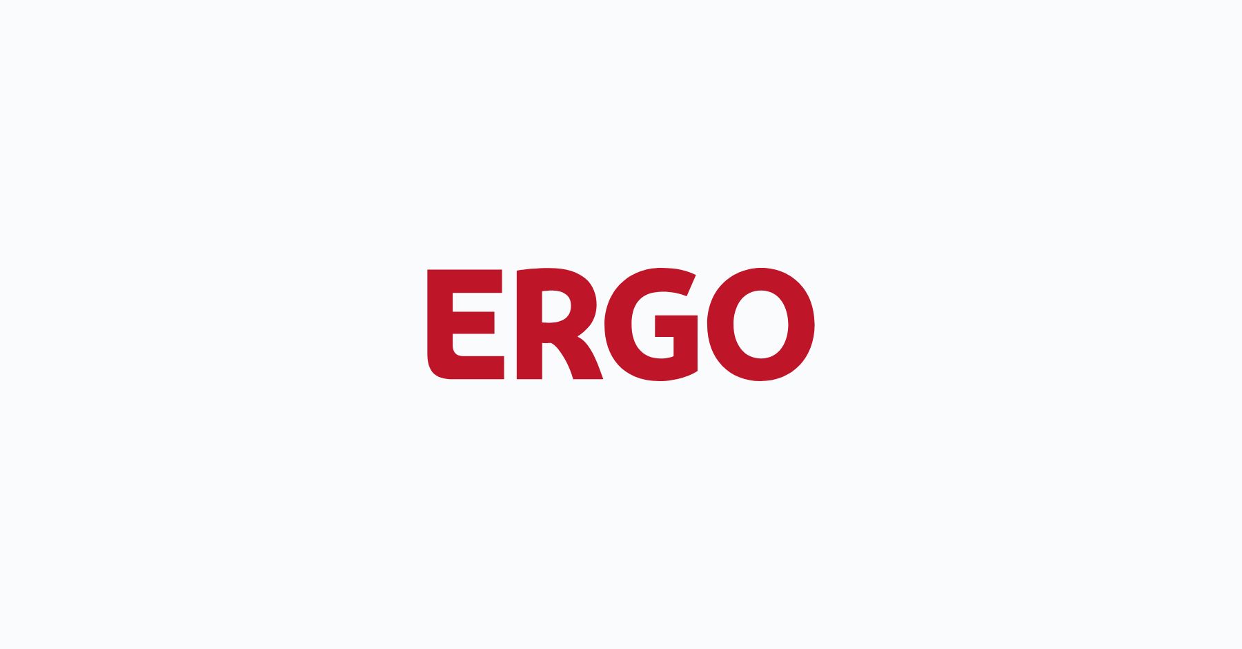 ERGO Logo in 4 roten Großbuchstaben